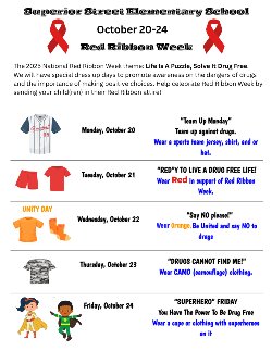 red ribbon flyer